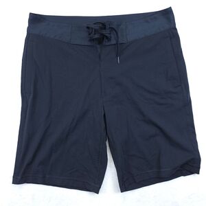 Lululemon Men's Black Activewear Drawstring Big Logo Vintage Shorts Size 36